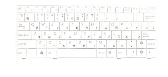 Клавиатура для ноутбука Asus (T91MT) White, RU - фото 3