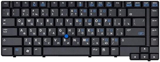 Клавиатура для ноутбука HP Compaq (8510P) с указателем (Point Stick), Black, RU - фото 2