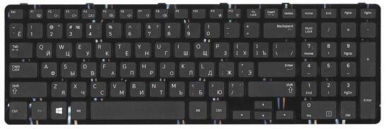 Клавиатура для ноутбука Samsung (350E7C, 355E7C) Black, (Black Frame), RU - фото 2