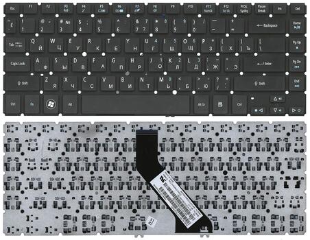 Клавиатура для ноутбука Acer Aspire V5-431, V5-431G, V5-431P, V5-431PG, V5-471, V5-471G, V5-471P Black, (No Frame) RU - фото 6