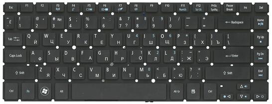 Клавиатура для ноутбука Acer Aspire V5-431, V5-431G, V5-431P, V5-431PG, V5-471, V5-471G, V5-471P Black, (No Frame) RU - фото 7