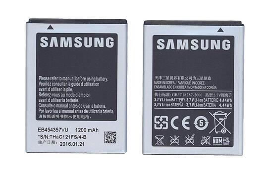 Аккумуляторная батарея для смартфона Samsung EB454357VU Galaxy GT-B5510 Y Pro/S5300, Pocket/S5302 3.7V Black 1200mAh 4.44Wh Аккумуляторная батарея для смартфона Samsung EB454357VU Galaxy GT-B5510 Y Pro/S5300, Pocket/S5302 3.7V Black 1200mAh 4.44Wh