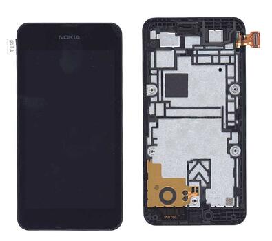 Матрица с тачскрином (модуль) для Nokia Lumia 530 черный с рамкой Матрица с тачскрином (модуль) для Nokia Lumia 530 черный с рамкой