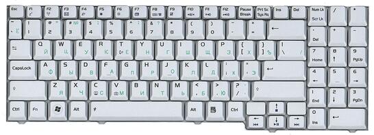Клавиатура для ноутбука Asus (M50, M70, X70, X71, G50) Silver, RU - фото 2