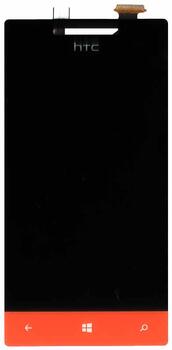 Матрица с тачскрином (модуль) для HTC Windows Phone 8S (A620e) черный + красный
