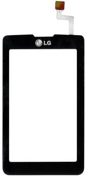 Тачскрин (Сенсорное стекло) для смартфона LG KP500 черный