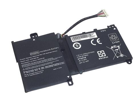 Аккумуляторная батарея для ноутбука HP HV02XL Pavilion 11 x360 7.6V Black 4200mAh OEM