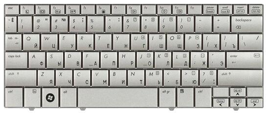 Клавиатура для ноутбука HP Mini (2133, 2140) Silver, RU/EN - фото 2