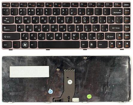 Клавиатура для ноутбука Lenovo IdeaPad (Z470, G470Ah, G470GH, Z370) Black, (Gray Frame), RU Клавиатура для ноутбука Lenovo IdeaPad (Z470, G470Ah, G470GH, Z370) Black, (Gray Frame), RU