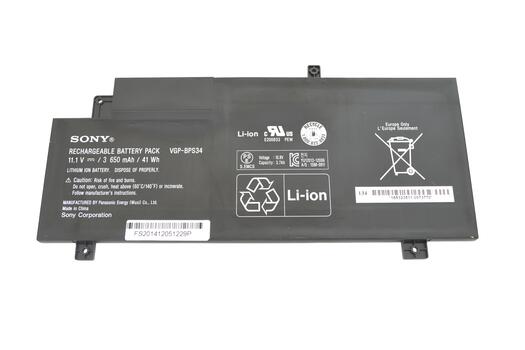 Аккумуляторная батарея для ноутбука Sony VAIO VGP-BPS34 SVF15A 11.1V Black 3650mAh Orig - фото 4