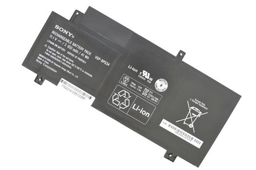 Аккумуляторная батарея для ноутбука Sony VAIO VGP-BPS34 SVF15A 11.1V Black 3650mAh Orig - фото 5