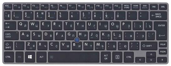 Клавіатура Toshiba Portege (Z30, Z30-A, Z30T, Z30T-A) з підсвіткою (Light), Black, (Gray Frame), RU - фото 2