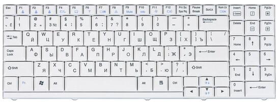 Клавиатура для ноутбука LG (R500, LW60, LW70, LW65, LW75, LGW6) White, (White Frame), RU - фото 2