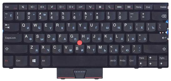 Клавиатура для ноутбука Lenovo ThinkPad Twist (230U, S230, S230I) с указателем (Point Stick) Black, Black Frame, RU - фото 2