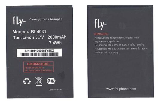 Аккумуляторная батарея для Fly BL4031 IQ4403 Energie 3 3.7V Black 2000mAh 7.4Wh