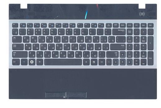 Клавиатура для ноутбука Samsung (300V5A) Black, (Black TopCase), (Grey Frame), RU Клавиатура для ноутбука Samsung (300V5A) Black, (Black TopCase), (Grey Frame), RU - фото 2