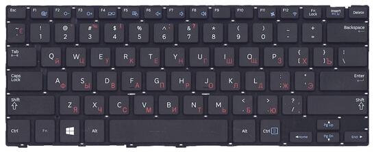 Клавиатура для ноутбука Samsung (NP915S3) Black, (No Frame), RU - фото 2