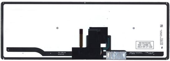 Клавиатура для ноутбука Toshiba Tecra (Z40) с подсветкой (Light), с указателем (Point Stick) Black, Gray Frame RU - фото 3