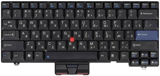 Клавиатура для ноутбука Lenovo ThinkPad (SL300, SL400, SL500) с указателем (Point Stick) Black, RU - фото 2