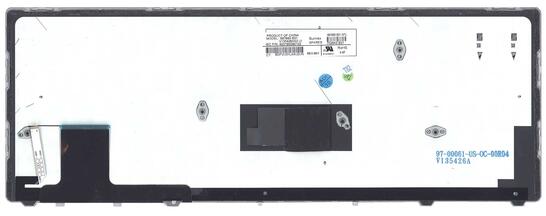 Клавиатура для ноутбука HP EliteBook Folio (9480M) с подсветкой (Light), с указателем (Point Stick), Black, (Silver Frame) RU - фото 3