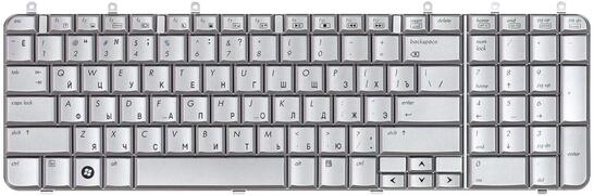 Клавиатура для ноутбука HP Pavilion (DV7-1000) Silver, RU - фото 2