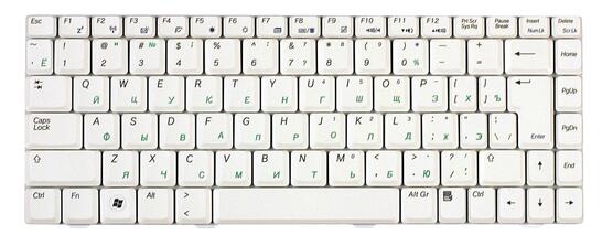 Клавиатура для ноутбука Asus (W5, W6, W7) White, RU - фото 2