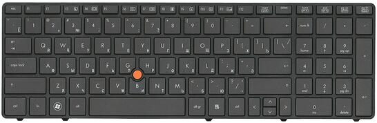 Клавиатура для ноутбука HP EliteBook (8560W) с указателем (Point Stick), Black Gray, (Gray Frame) RU - фото 2