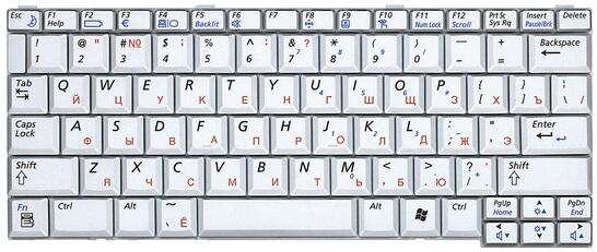 Клавиатура для ноутбука Samsung (Q45, Q35) Silver, RU - фото 2