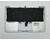 Клавиатура для ноутбука Apple MacBook Air (A1370) 2011+ Black, (Silver TopCase), RU (горизонтальный энтер)