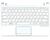 Клавиатура для ноутбука Samsung (NC110) White, (White TopCase), RU