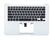 Клавиатура для ноутбука Apple MacBook Air 2013+ (A1466) Black с топ панелью, RU (горизонтальный энтер) - фото 2, миниатюра