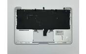 Клавиатура для ноутбука Apple MacBook Air (A1370) 2011+ Black, (Silver TopCase), RU (горизонтальный энтер)