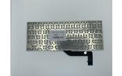 Клавиатура для ноутбука Apple MacBook Pro A1398 (2012, 2013, 2014, 2015 года) с подсветкой (Light) Black, (No Frame), RU (горизонтальный энтер)