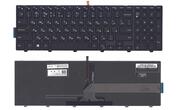 Клавіатура для ноутбука Dell Inspiron (15-5000, 15-3000, 5547, 5521) з підсвіткою (Light), Black, (Black Frame), RU