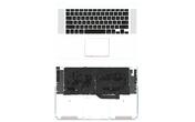 Клавіатура для ноутбука Apple MacBook Pro 2012, Early 2013 (A1398) Black, (Silver TopCase), RU (горизонтальний ентер)