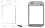 Тачскрін (Сенсорное стекло) для смартфона Philips Xenium X518 білий