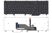 Клавиатура для ноутбука Dell Latitude (E6520, E6530, E6540), с подсветкой (Light), Black, RU