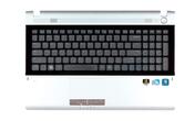 Клавиатура для ноутбука Samsung (RV511) Black, (Gray TopCase), RU