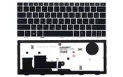 Клавіатура для ноутбука HP EliteBook Revolve (810 G1) з підсвіткою (Light), з вказівником (Point Stick), Black, (Silver Frame) RU
