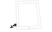 Тачскрин (Сенсорное стекло) для планшета Apple iPad 2 A1395, A1396, A1397 белый