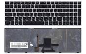 Клавиатура для ноутбука Lenovo IdeaPad (G50-70, G50-30) Black с подсветкой (Light), (Silver Frame) RU