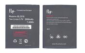 Аккумуляторная батарея для смартфона Fly BL3216 Quad Evo Tech 3.7V Black 2000mAh 7.4Wh