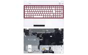 Клавіатура для ноутбука Samsung (300V5A) White, (White TopCase), (Red Frame), RU