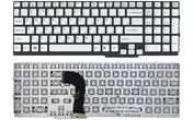 Клавіатура для ноутбука Sony Vaio (SVS15) з підсвіткою (Light), Silver, (No Frame) RU