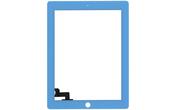 Тачскрин (Сенсорное стекло) для планшета Apple iPad 2 A1395, A1396, A1397 голубой