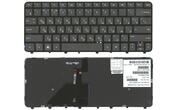 Клавиатура для ноутбука HP Folio (13-1000, 13-2000) с подсветкой (Light), Black, (Black Frame) RU