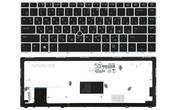 Клавиатура для ноутбука HP EliteBook Folio (9470M) с подсветкой (Light), с указателем (Point Stick), Black, (Silver Frame) RU