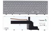 Клавіатура для ноутбука Dell Inspiron (15-7000, 7537) Black, RU з підсвіткою (Light), Silver, (Silver Frame) RU