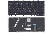 Клавіатура для ноутбука Lenovo ThinkPad (Yoga S1) з підсвіткою (Light), з вказівником (Point Stick), Black, Black Frame, RU