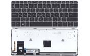 Клавіатура для ноутбука HP Elitebook (725 G2) з вказівником (Point Stick), Black, (Gray Frame) RU